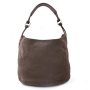 koop onilne aan de beste prijs Delvaux Le Louise Brown Nubuck Shoulder Bag