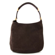 koop online aan de beste prijs jou tweedehands Delvaux Le Louise Café Nubuck Shoulder Bag