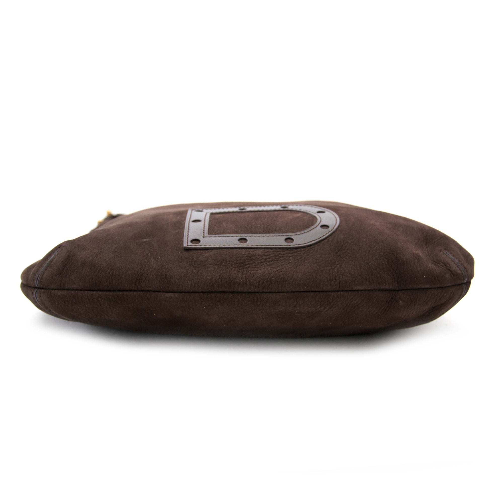 shop online your luxury Delvaux Le Louise Café Nubuck Shoulder Bag