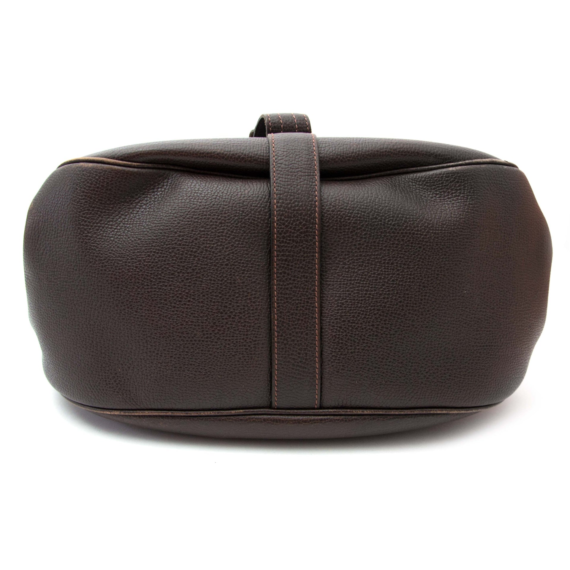 Delvaux Brown Leather Cerceau Bag