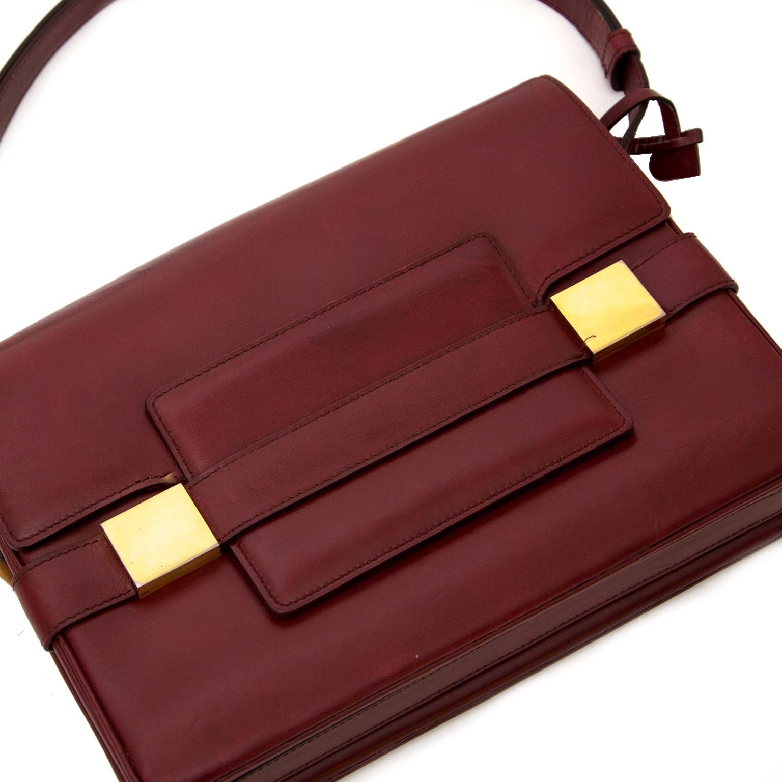 Delvaux Burgundy 'Madame' tas te koop bij labellov.com tegen de beste prijs