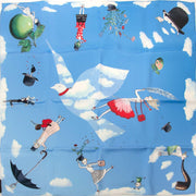 delvaux silk scarf magritte now for sale at labellov vintage fashion webshop belgium