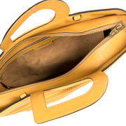 Delvaux Yellow Marmara Tissage Côtelé Cabas Bag