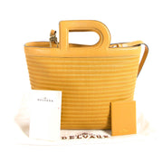 Delvaux Yellow Marmara Tissage Côtelé Cabas Bag