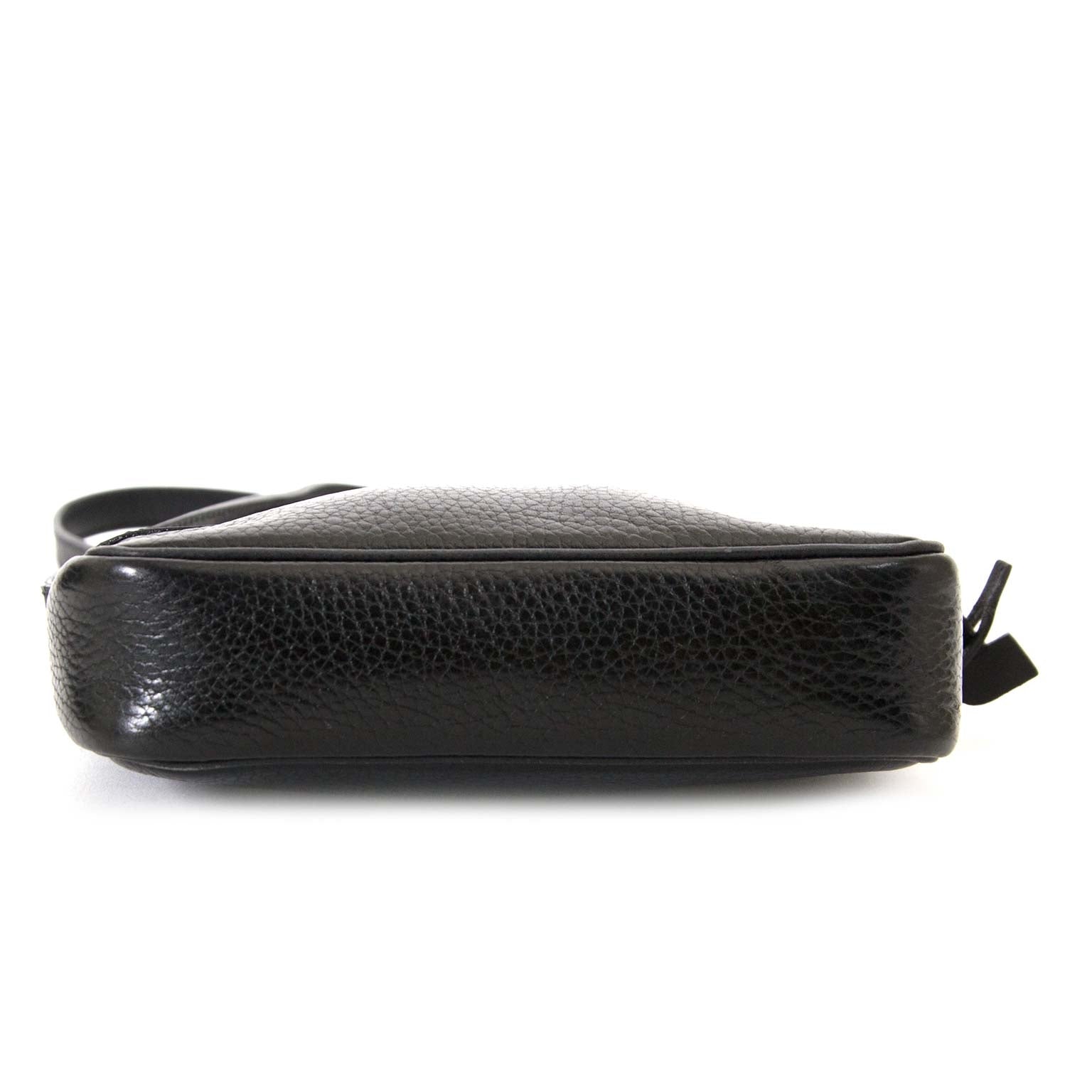 Delvaux Black Leather 'D' Crossbody Bag