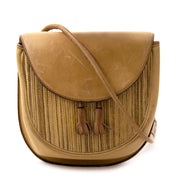 shop safe online secondhand Delvaux Vintage Nude Toile De Cuir Crossbody Bag