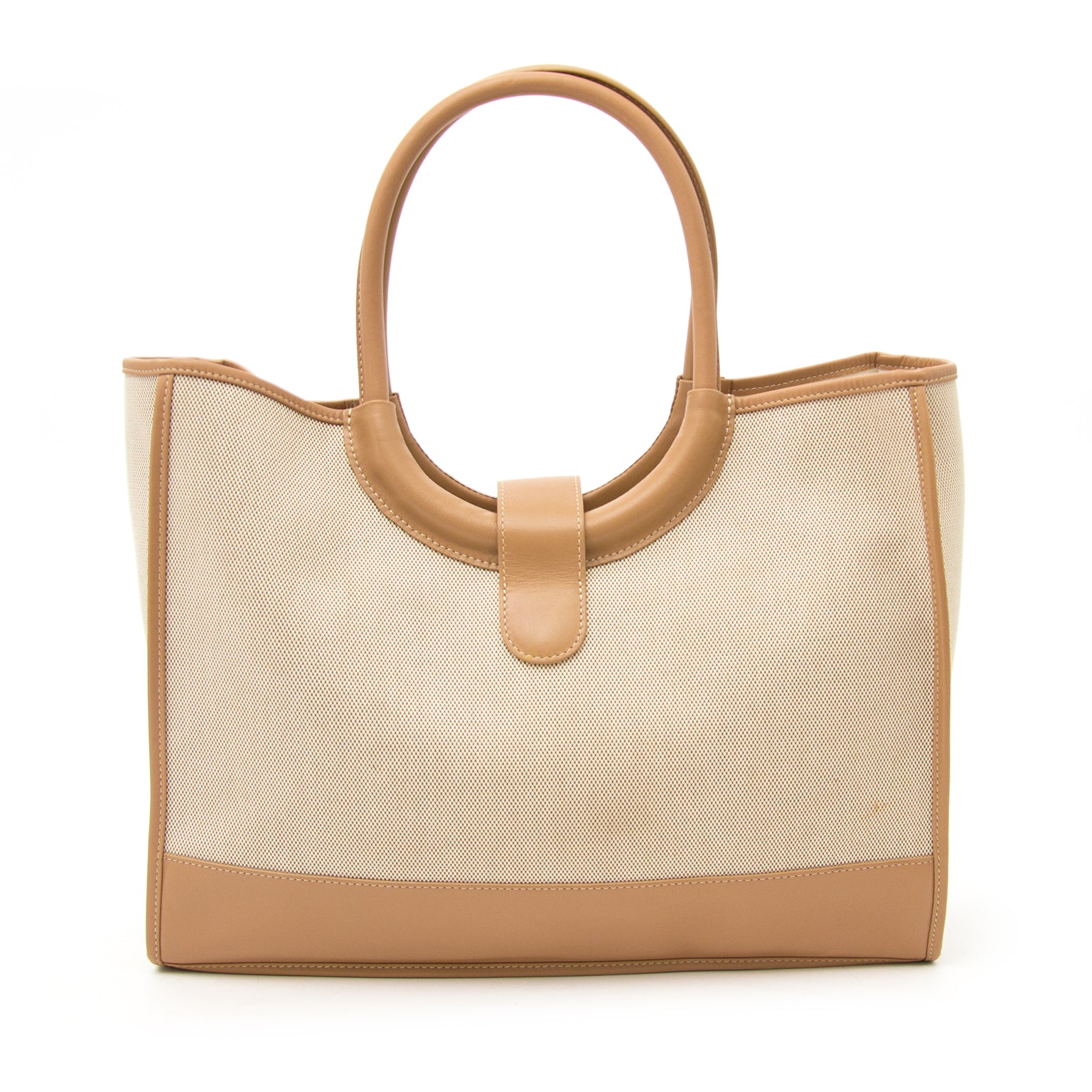 Nu online op labellov.com tegen de beste prijs: Delvaux Mirage Toile D Noisette Handtas.