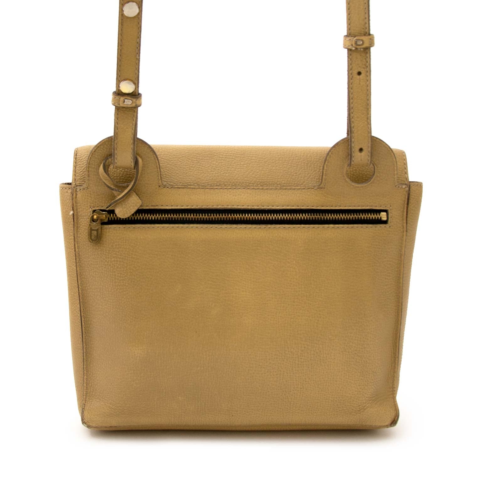 Delvaux Vintage Sand Leather Shoulder Bag buy and sell
