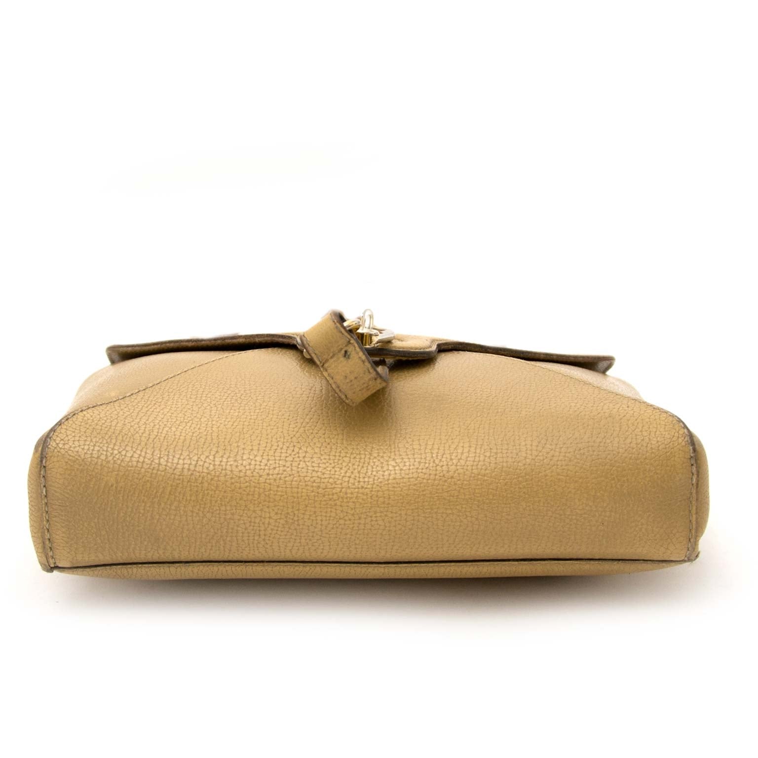 Delvaux Vintage Sand Leather Shoulder Bag