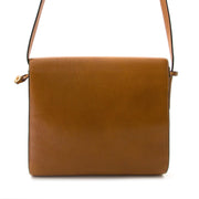 delvaux brown shoulder bag wooden turnlock now for sale at labellov vintage fashion webshop belgium