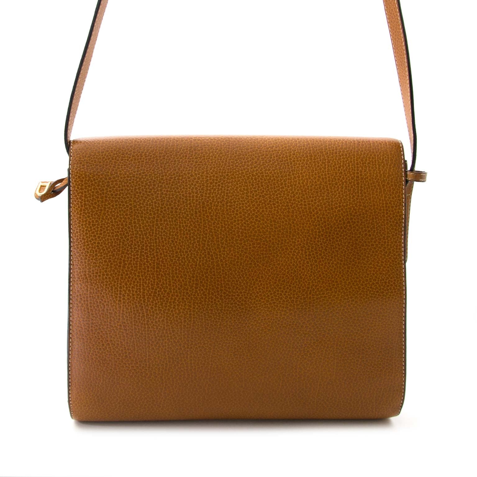 delvaux brown shoulder bag wooden turnlock now for sale at labellov vintage fashion webshop belgium