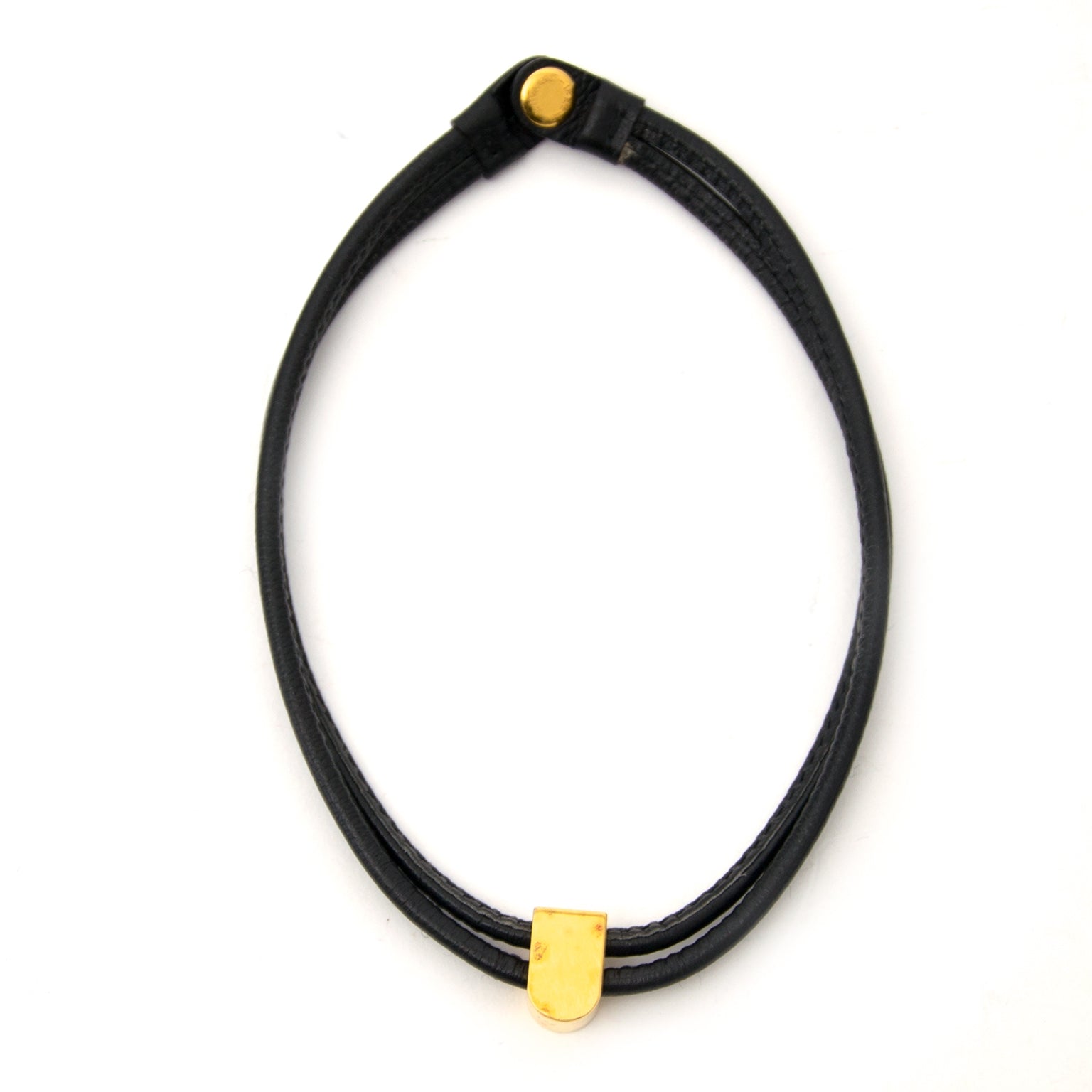 Delvaux Black D Necklace shop safe online secondhand