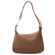 Koop uw authentieke Delvaux Taupe Brown Nubbuck Shoulder Bag aan de beste prijs