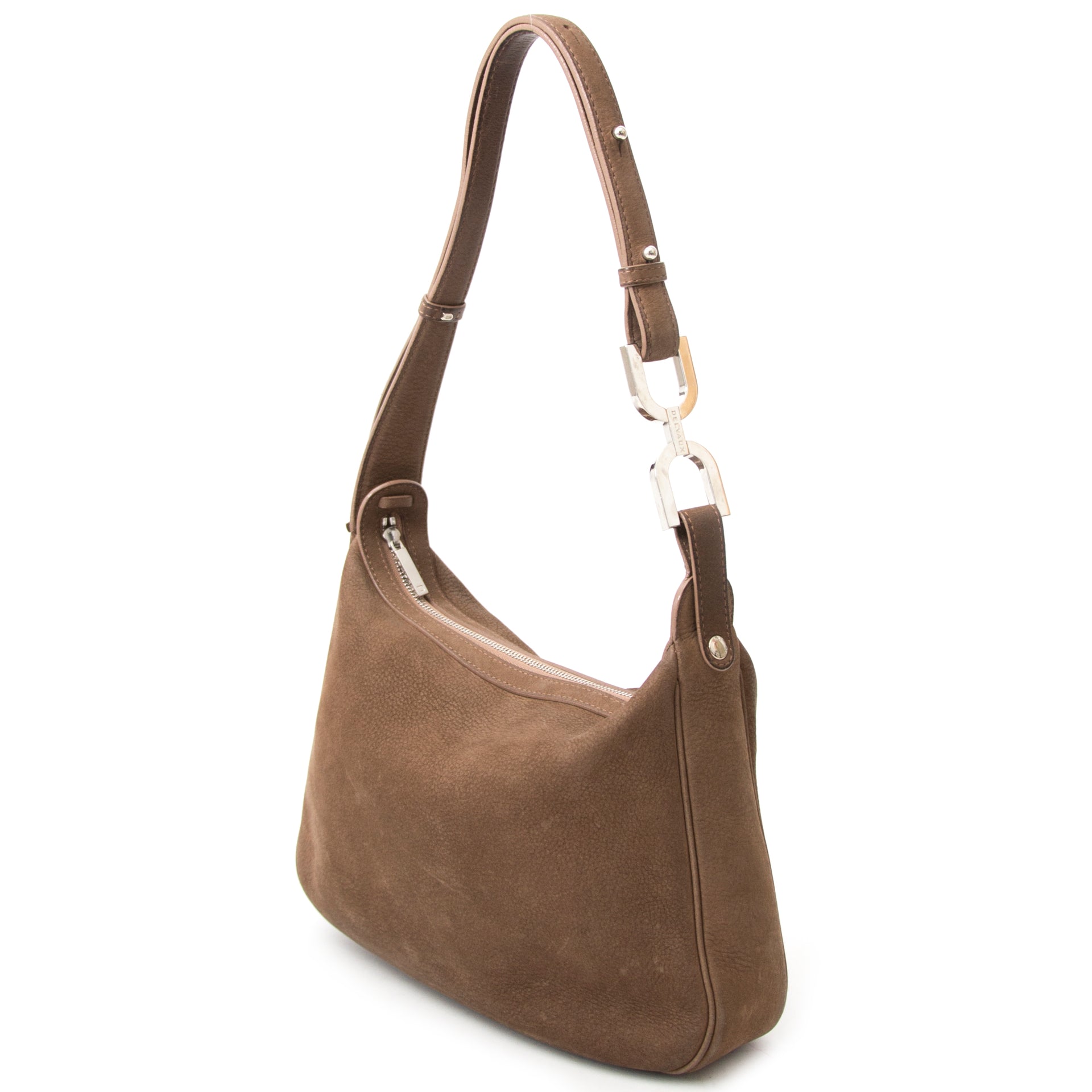Are you looking for an authentic Delvaux Taupe Brown Nubbuck Shoulder Bag ?