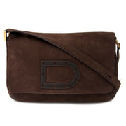 Delvaux dark brown nubuck leather crossbody bag now online for the best price at labellov.com