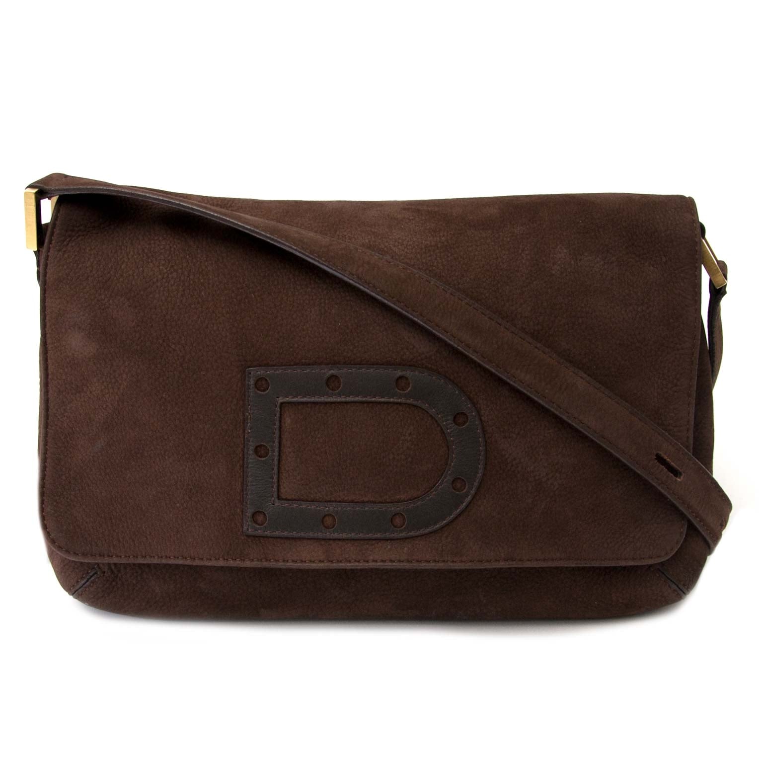 Delvaux dark brown nubuck leather crossbody bag now online for the best price at labellov.com