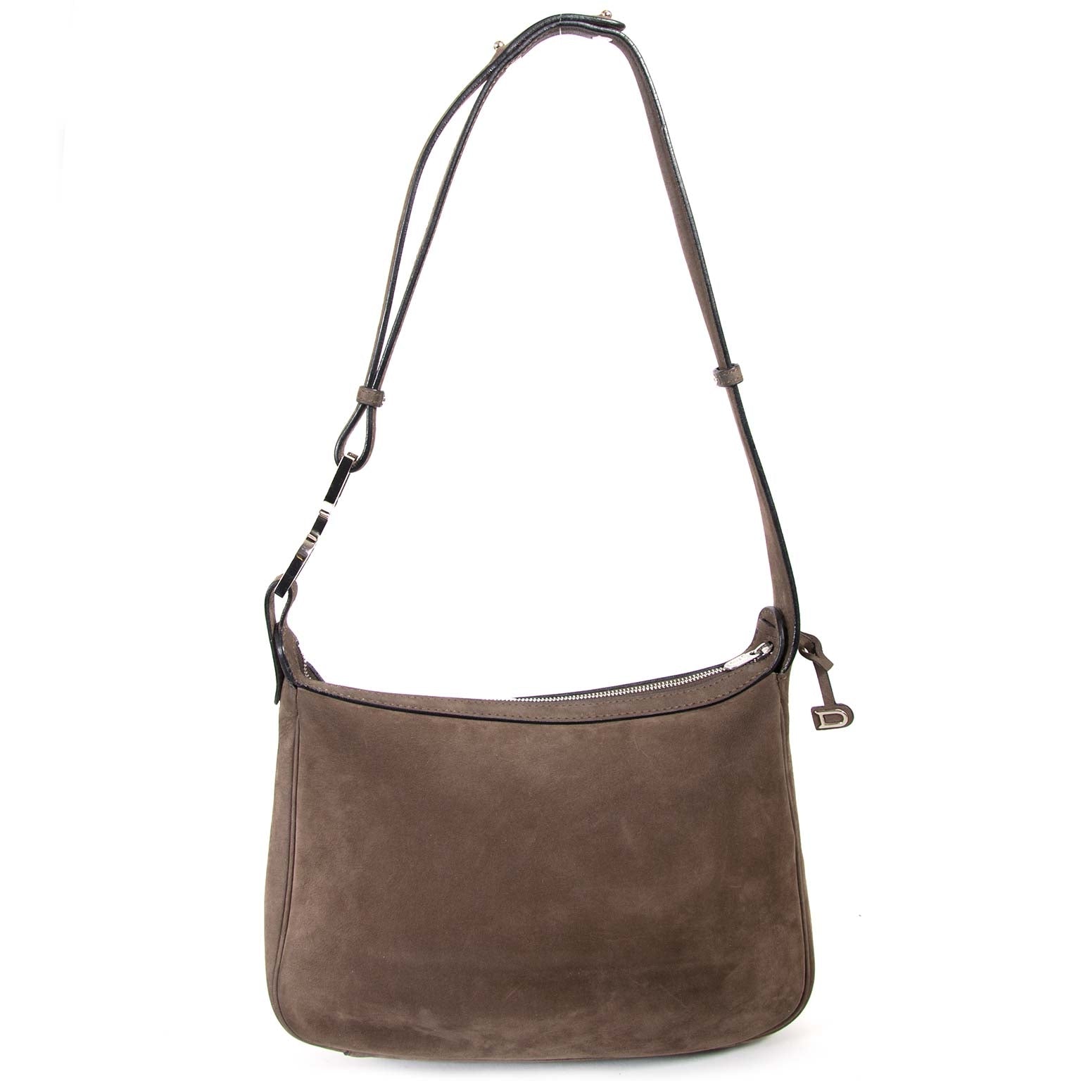 shop safe online your secondhand Delvaux Nubuck Brown Shoulder Bag