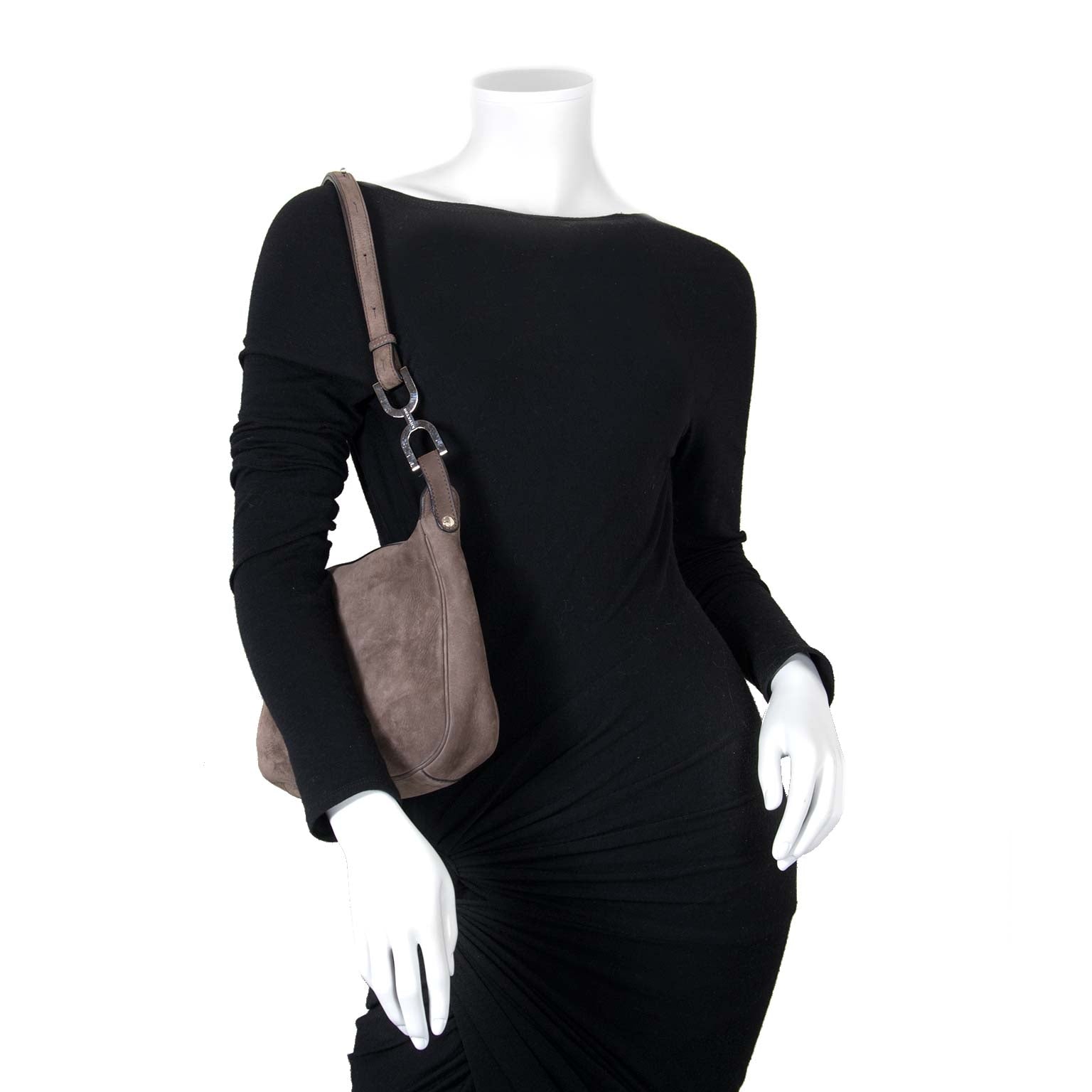 skip the waitinglist Delvaux Nubuck Brown Shoulder Bag