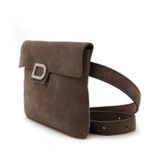 Shop safe and online Delvaux Brown Nubuck Waist Belt Bag at Labellov.com