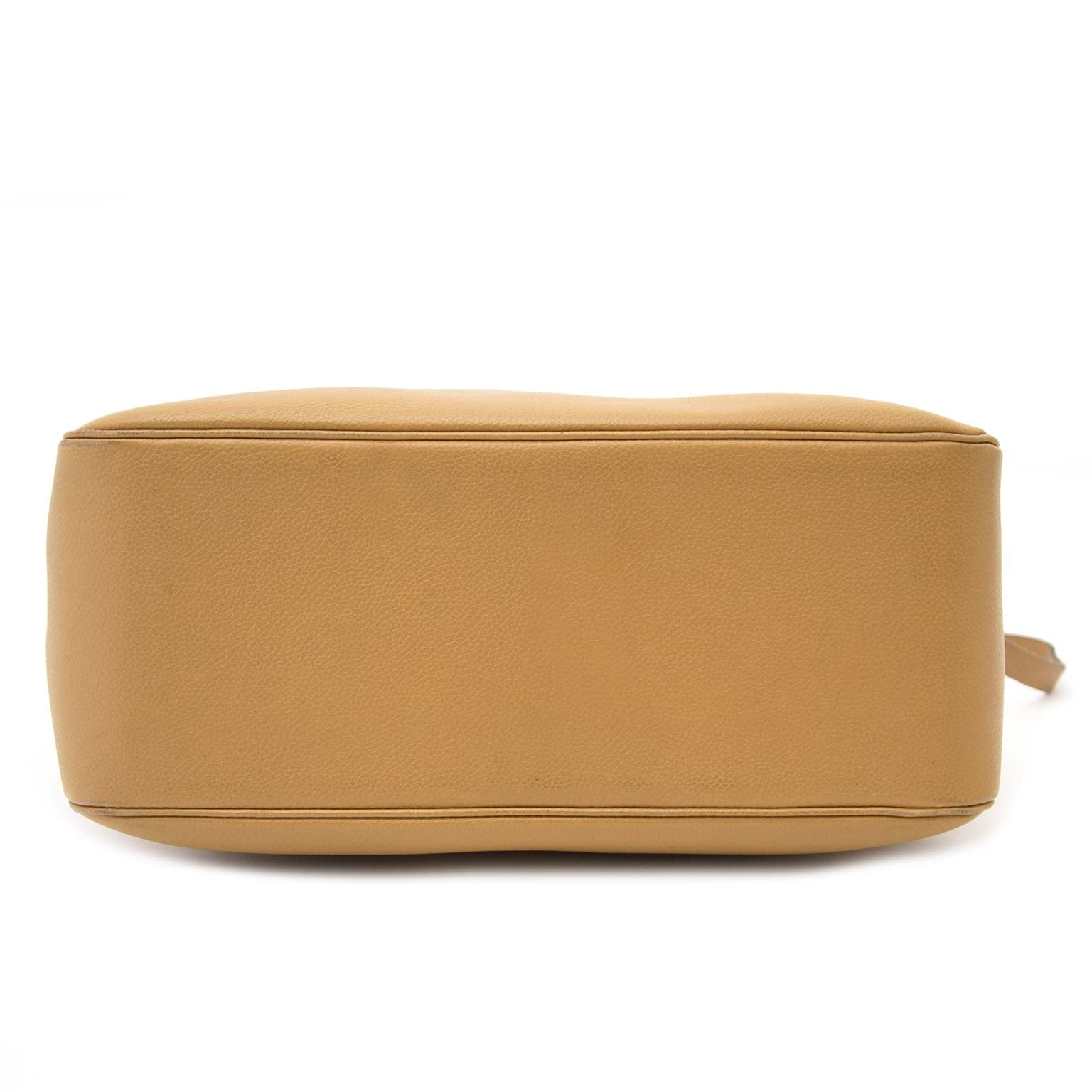 Delvaux Tan Leather Bowling Bag
