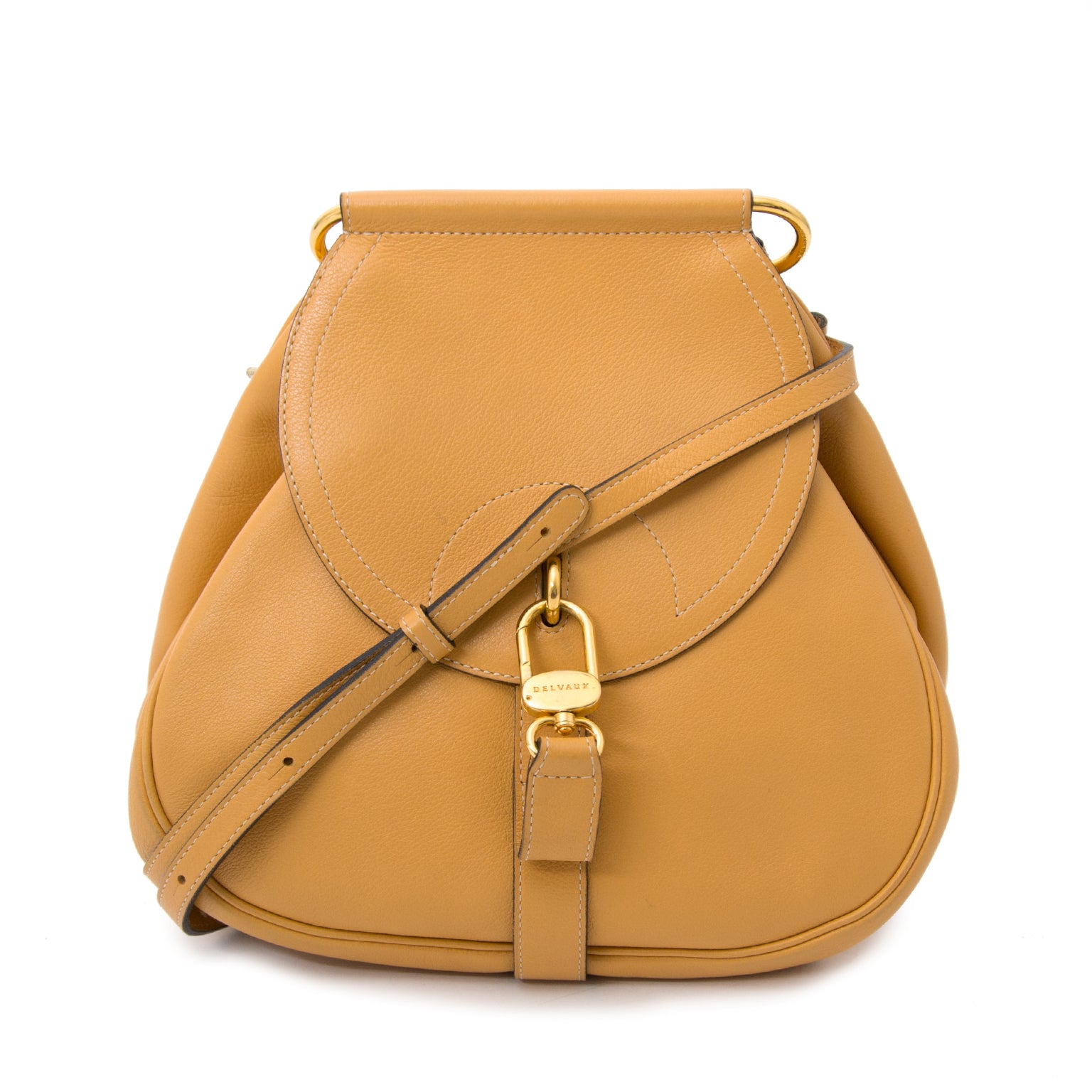 Buy safe and secure online at labellov.com for the best price delvaux om ocher cerceau crossbody bag