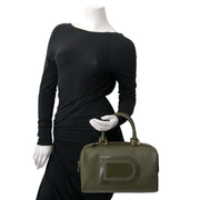 Delvaux Louise Boston Allure PM Olive Green for sale online at Labellov secondhand luxury in Antwerp