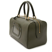 The side of Delvaux Louise Boston Allure PM Olive Green