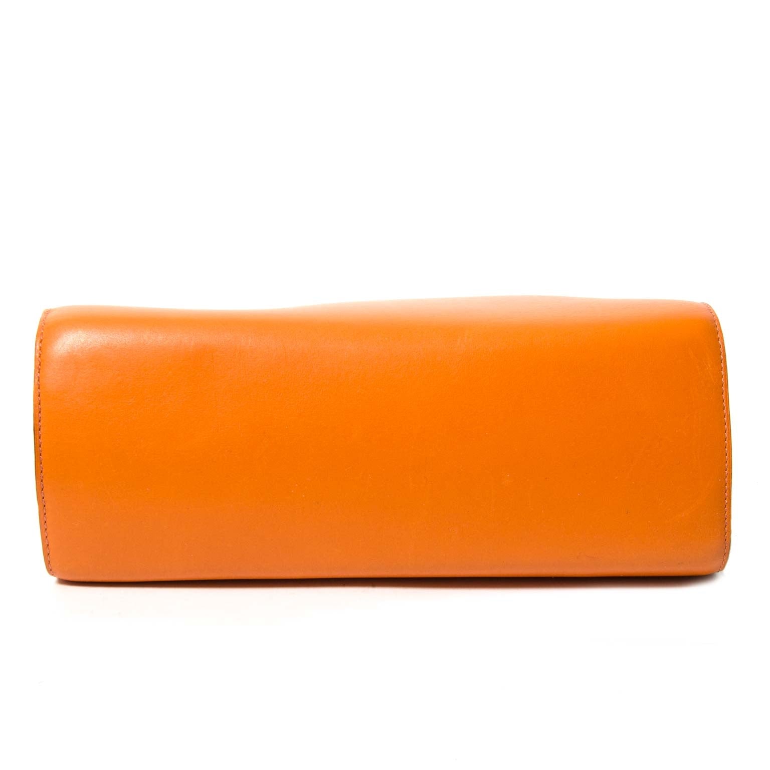 delvaux orange top handle bag now for sale at labellov vintage fashion webshop belgium