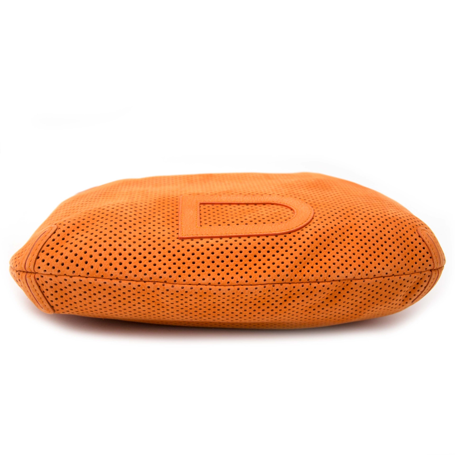 Delvaux Louise Perforated Suede Orange