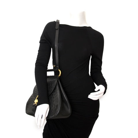 Koop nu deze Delvaux Black Ostrich 'Cerceau' aan de juiste prijs online of in de winkel van LabelLOV in hartje Antwerpen.