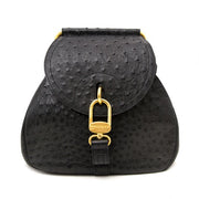 Authentieke Delvaux Black Ostrich 'Cerceau' Bag te koop bij LabelLOV in Antwerpen of op de luxewebshop online.