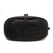 Achetez maintenant le Delvaux Black Ostrich 'Cerceau' Bag en ligne www.labellov.com, seconde main et luxe vintage.