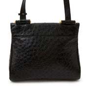 delvaux black ostrich chablis shoulder bag now for sale at labellov vintage fashion webshop belgium