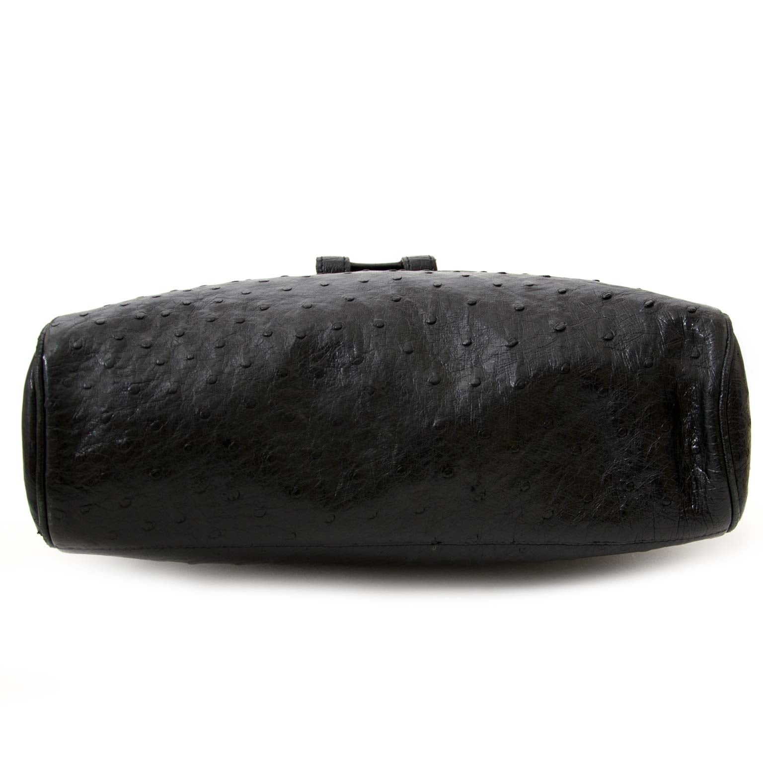 delvaux black ostrich chablis shoulder bag now for sale at labellov vintage fashion webshop belgium