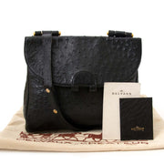 delvaux black ostrich chablis shoulder bag now for sale at labellov vintage fashion webshop belgium
