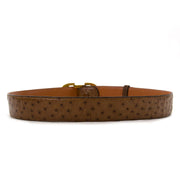 Koop en verkoop uw authentieke Delvaux Brown Ostrich Double D Belt