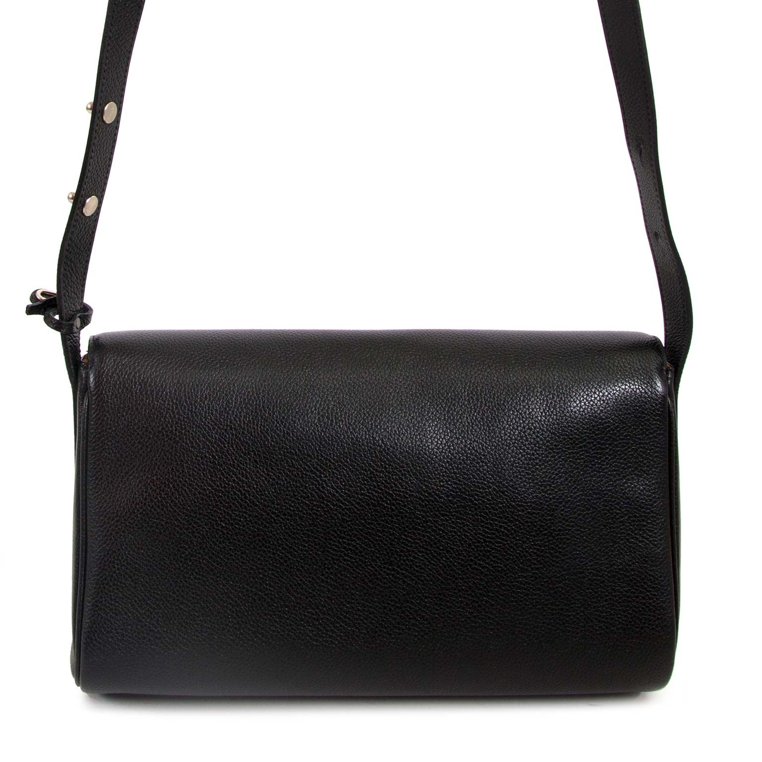 Delvaux Black Passerelle Shoulder Bag now for sale at labellov vintage fashion webshop belgium