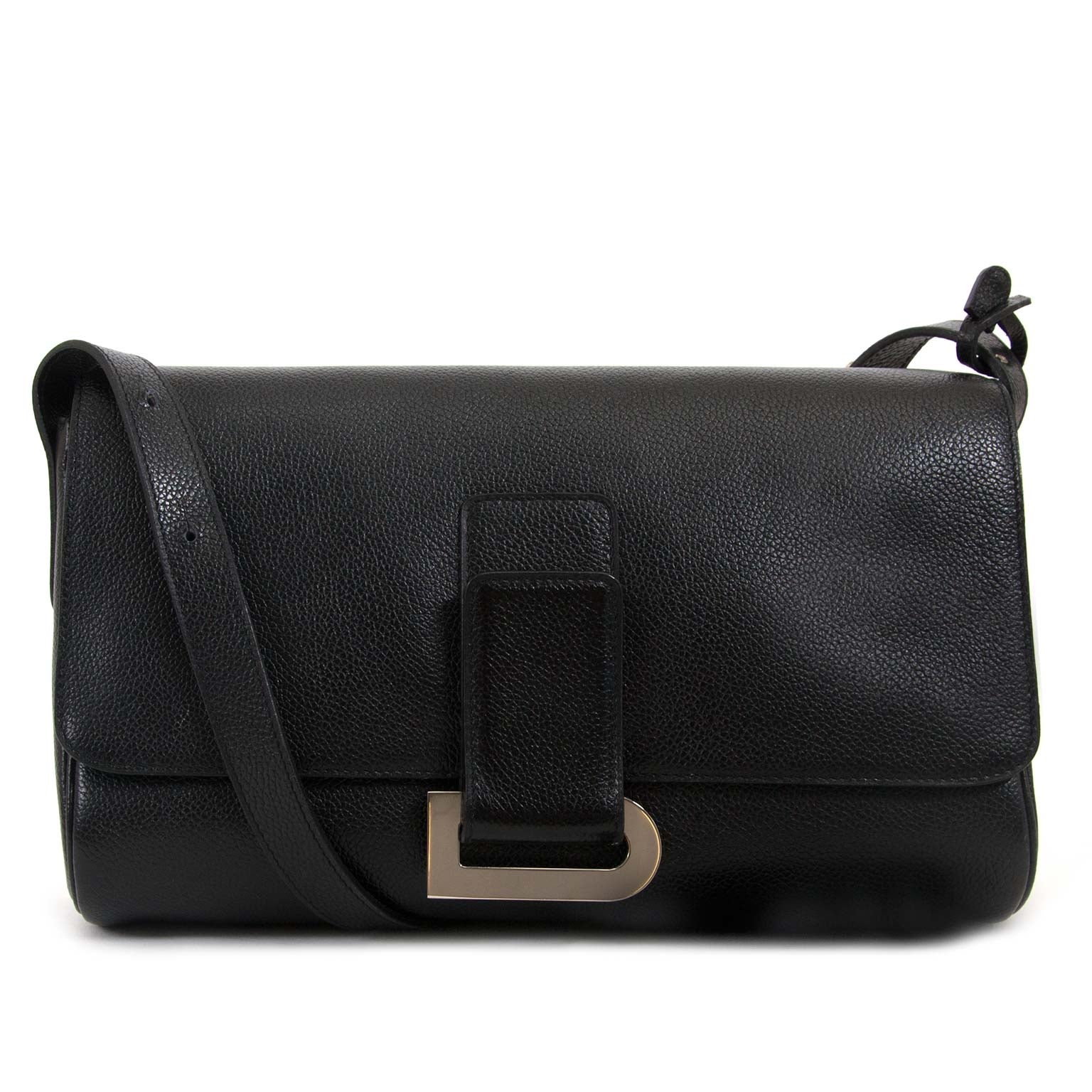 Delvaux Black Passerelle Shoulder Bag now for sale at labellov vintage fashion webshop belgium