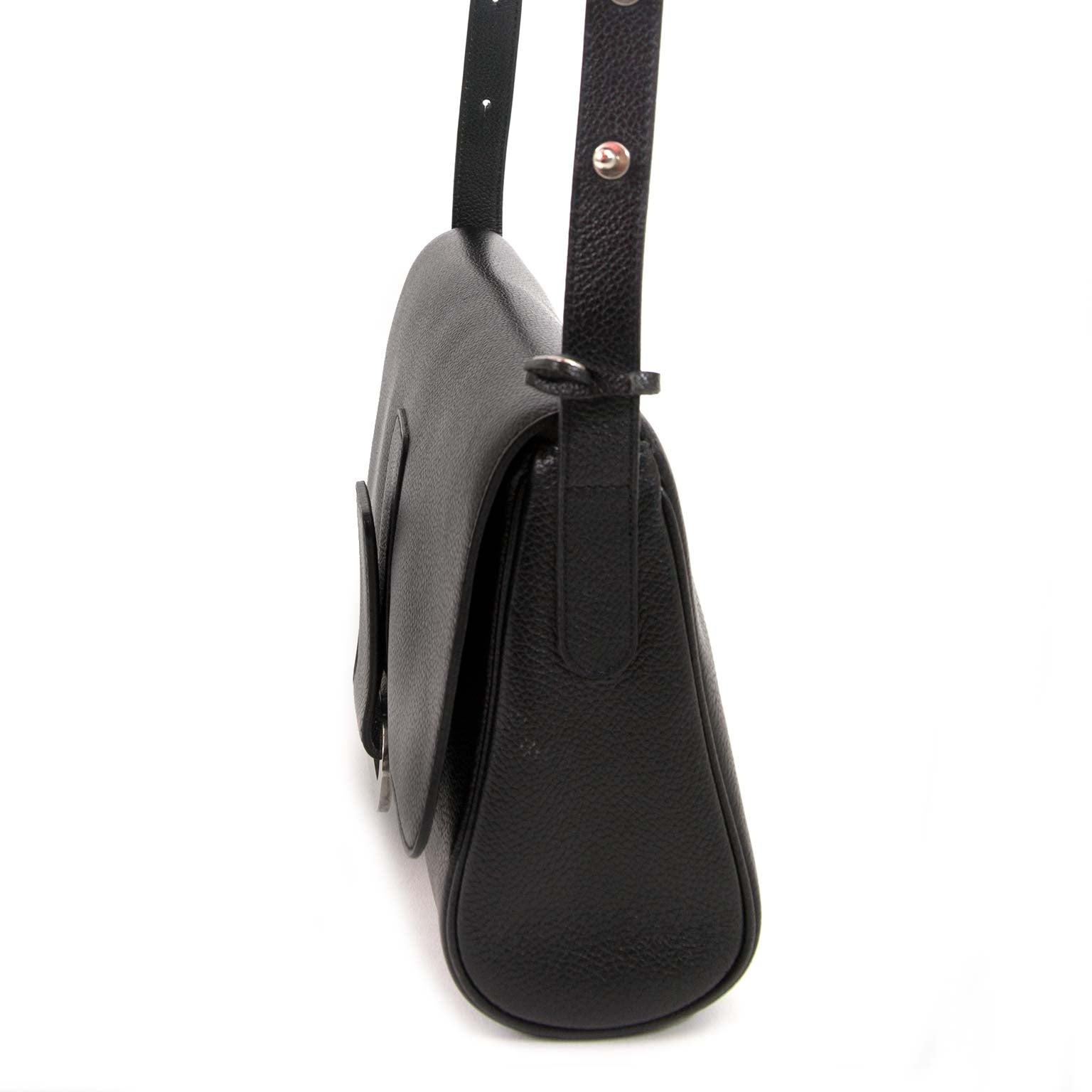 Delvaux Black Passerelle Shoulder Bag now for sale at labellov vintage fashion webshop belgium