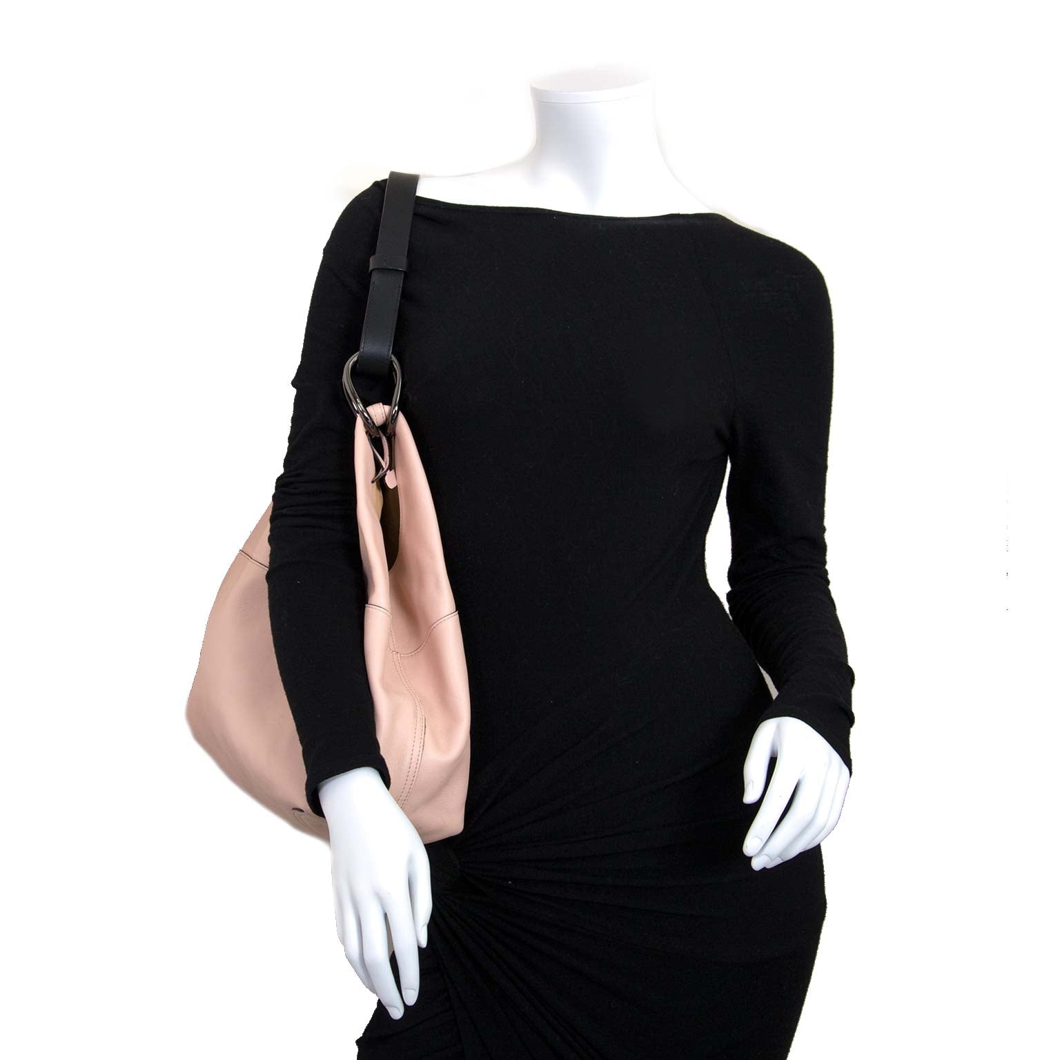 Buy and sell your authentic Delvaux Le Givry Blush and Black Shoulder Bag