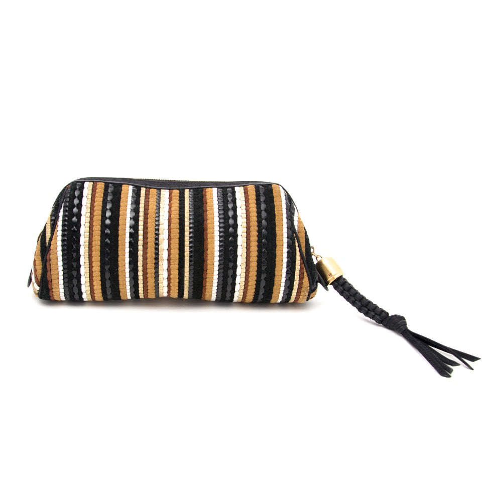 Buy vintage Vintage DVintage Delvaux toile de cuir clutch at the right price at LabelLOV vintage webshop. Luxe, vintage, fashion. Safe and secure online shopping. Antwerp, Belgium.