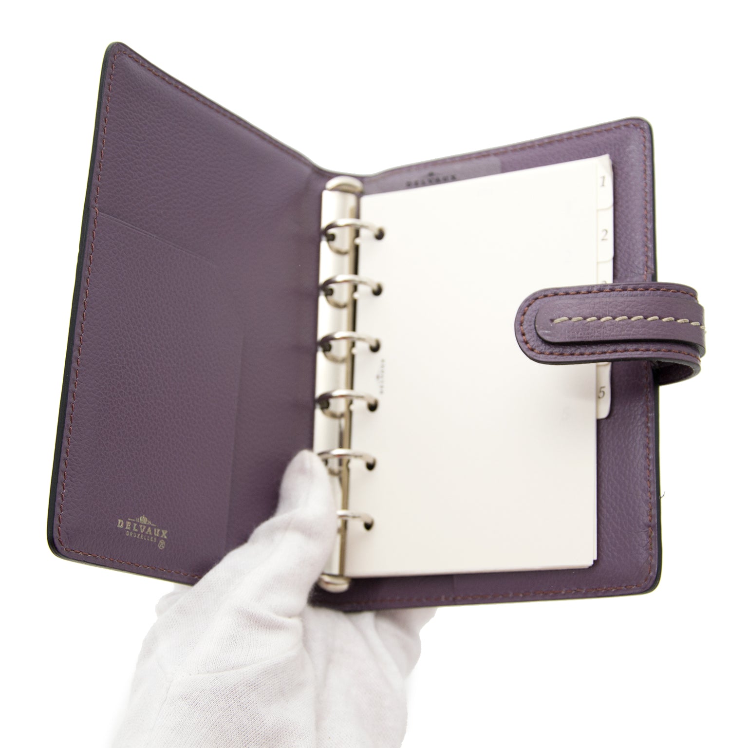 Delvaux Lilafarbene Notizkalender aus Leder heute online auf labellov.com gegen den besten Preis.