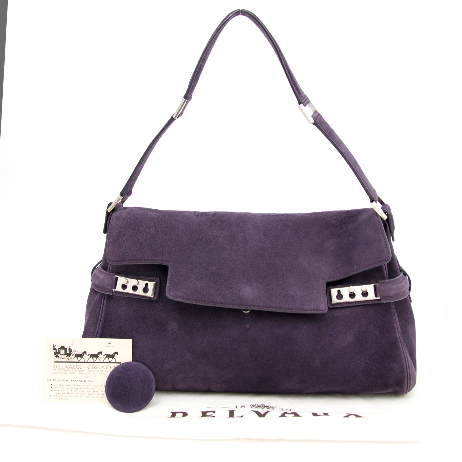 Delvaux Purple Tempète Shoulder Bag