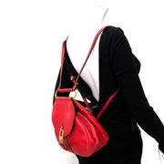 Delvaux Mini Red Cerceau Jumping Bag