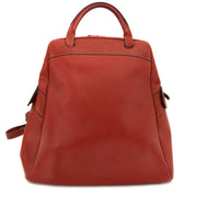 authentieke Deux De Delvaux Red Leather Backpack nu te koop bij labellov antwerpen aan de beste prijs