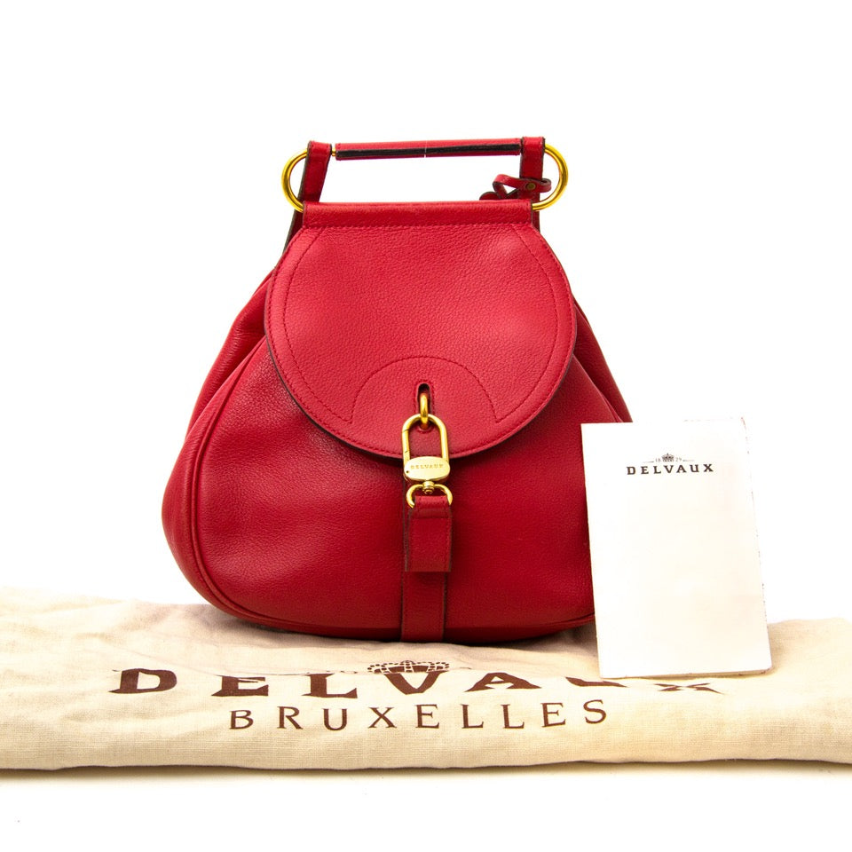 Acheter secur en ligne pour le meilleur prix Delvaux Mini Red Cerceau Jumping Bag
