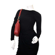 tweedehands Delvaux Red Leather Shoulder Bag te koop bij labellov.com