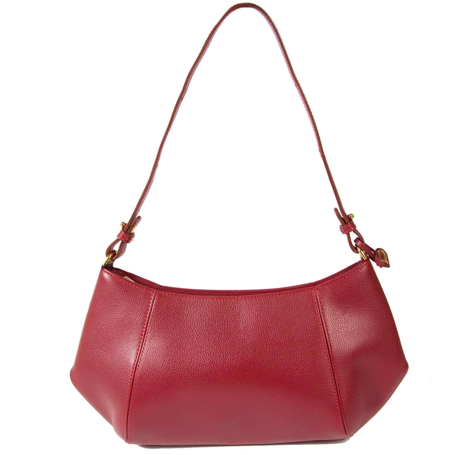 delvaux red shoulder bag now for sale at labellov vintage fashion webshop belgium