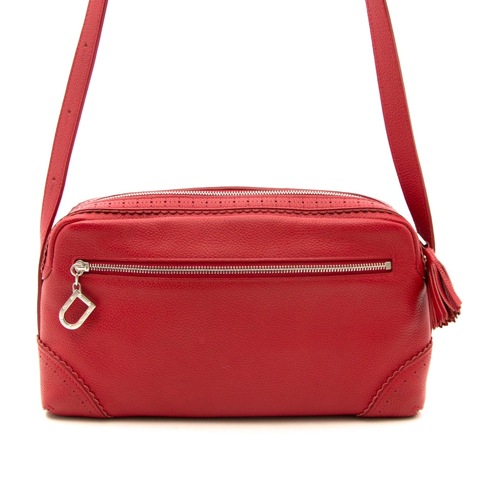 koop veilig online aan de beste prijs aan de beste prijs Delvaux Red Leather Crossbody Bag
