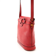 Tweedehands originele Delvaux Red Leather Cross Body Bag in mooie staat te koop